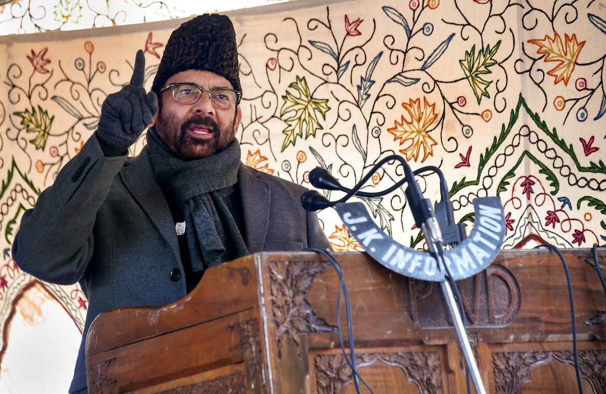Mukhtar Abbas Naqvi was the first Union minister to visit Kashmir on Tuesday as part of the Centre's outreach programme. Credit: PTI