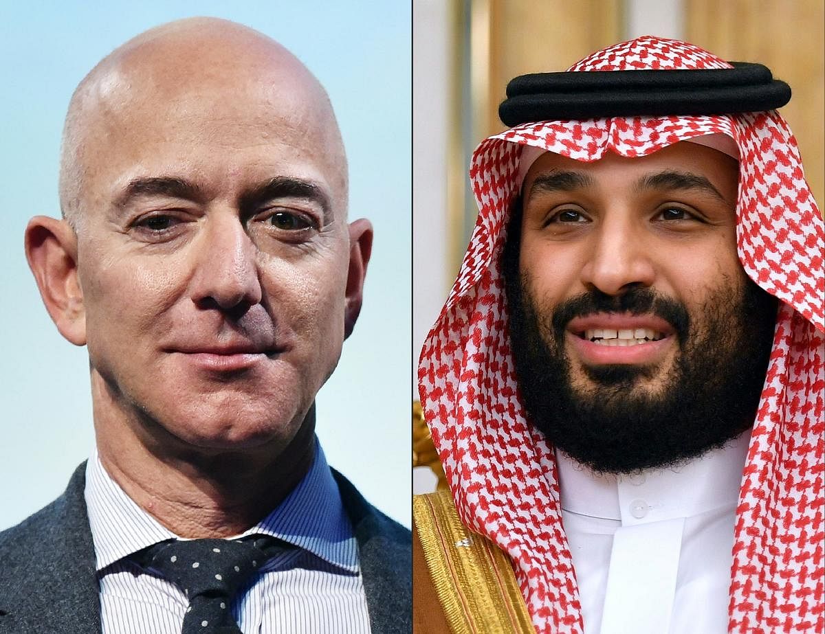 The Guardian earlier reported that the encrypted message from the number used by Prince Mohammed is believed to have included a malicious file that infiltrated Bezos's phone, according to a digital forensic analysis. (AFP Photo)
