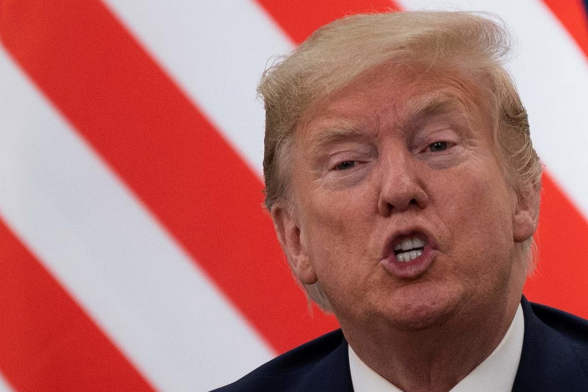 "This is one of the great companies of the world, let's say as of a year ago, and then all of a sudden things happen," Trump said in an interview on CNBC from the Davos economic forum in Switzerland. Credit: AFP File Photo
