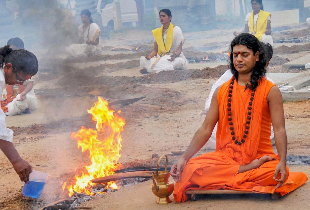Self-styled godman Swami Nithyananda. (PTI Photo)