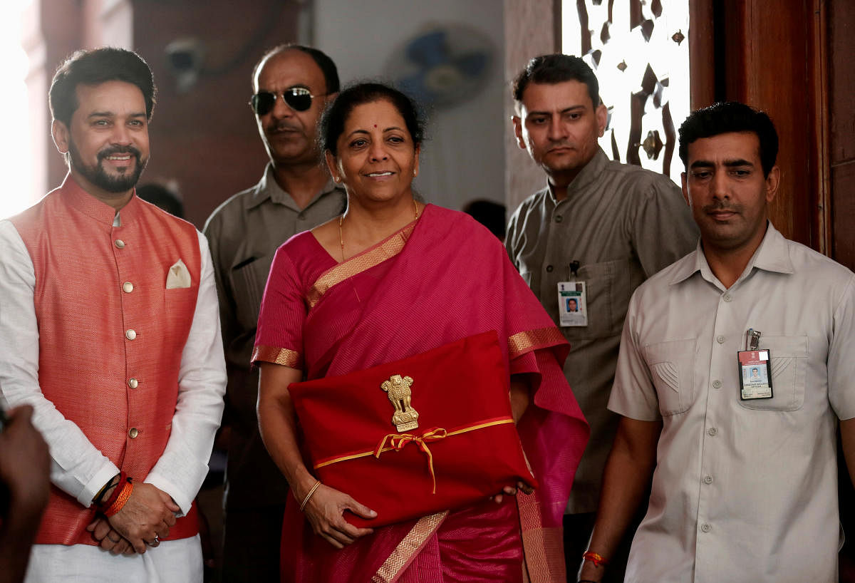 In her maiden budget six months ago, Finance Minister Nirmala Sitharaman pledged to boost revenue collection by 13%, narrow the fiscal deficit to 3.3% of gross domestic product and spur the economy to $3 trillion by March. (PTI File Photo)