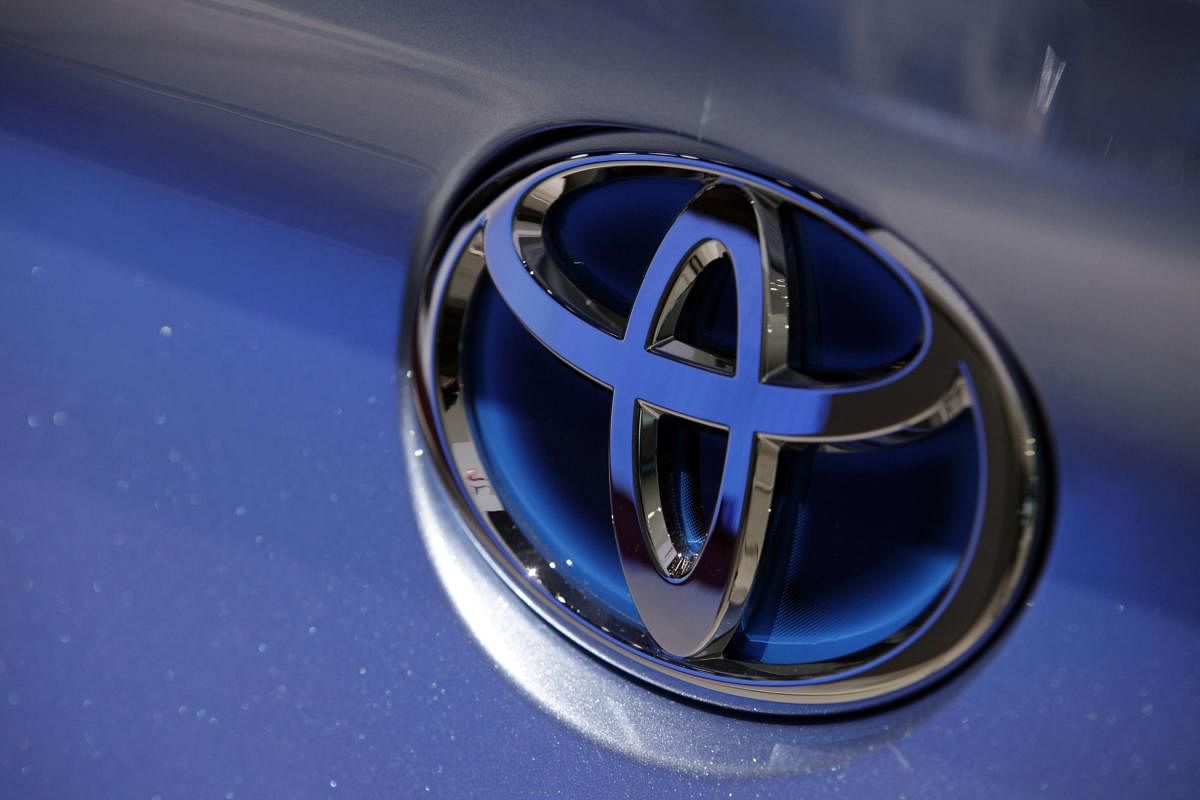 A logo for Toyota Motor Corp. (Bloomberg Photo)