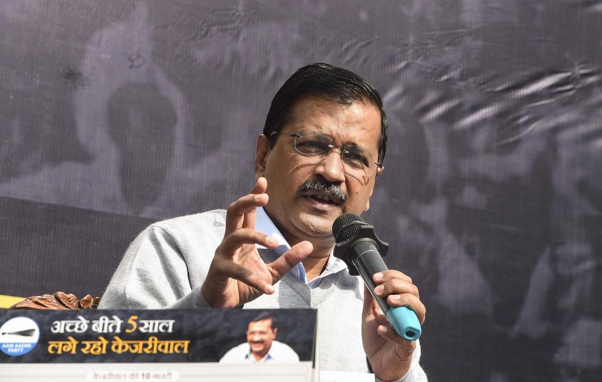 Kejriwal said his government did a lot for the people of Delhi in its five-year tenure but needed more time to complete the work pending for 70 years. Credit: PTI