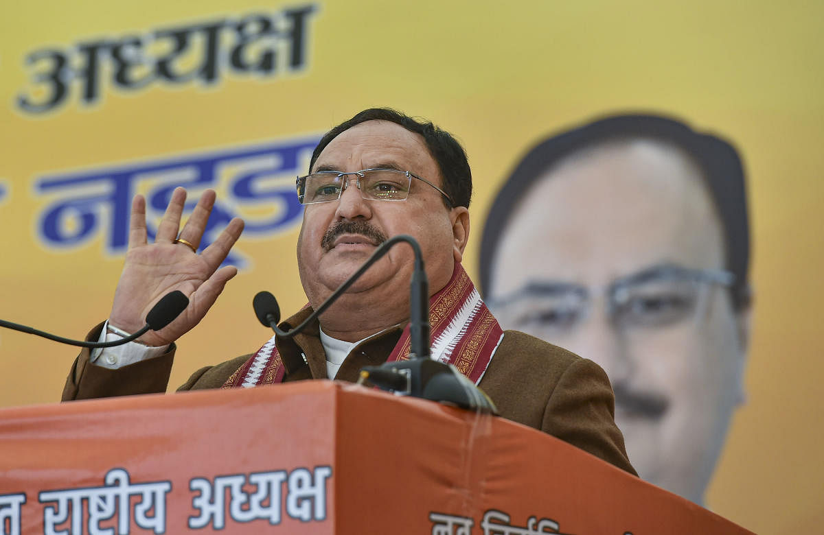 "The Congress has lost all hopes. Its leadership is suffering from 'manasik diwaliyapan' (mental bankruptcy). The statements issued by the party in the last eight months will reflect that these are intended to help Pakistan," Nadda said. Credit: PTI