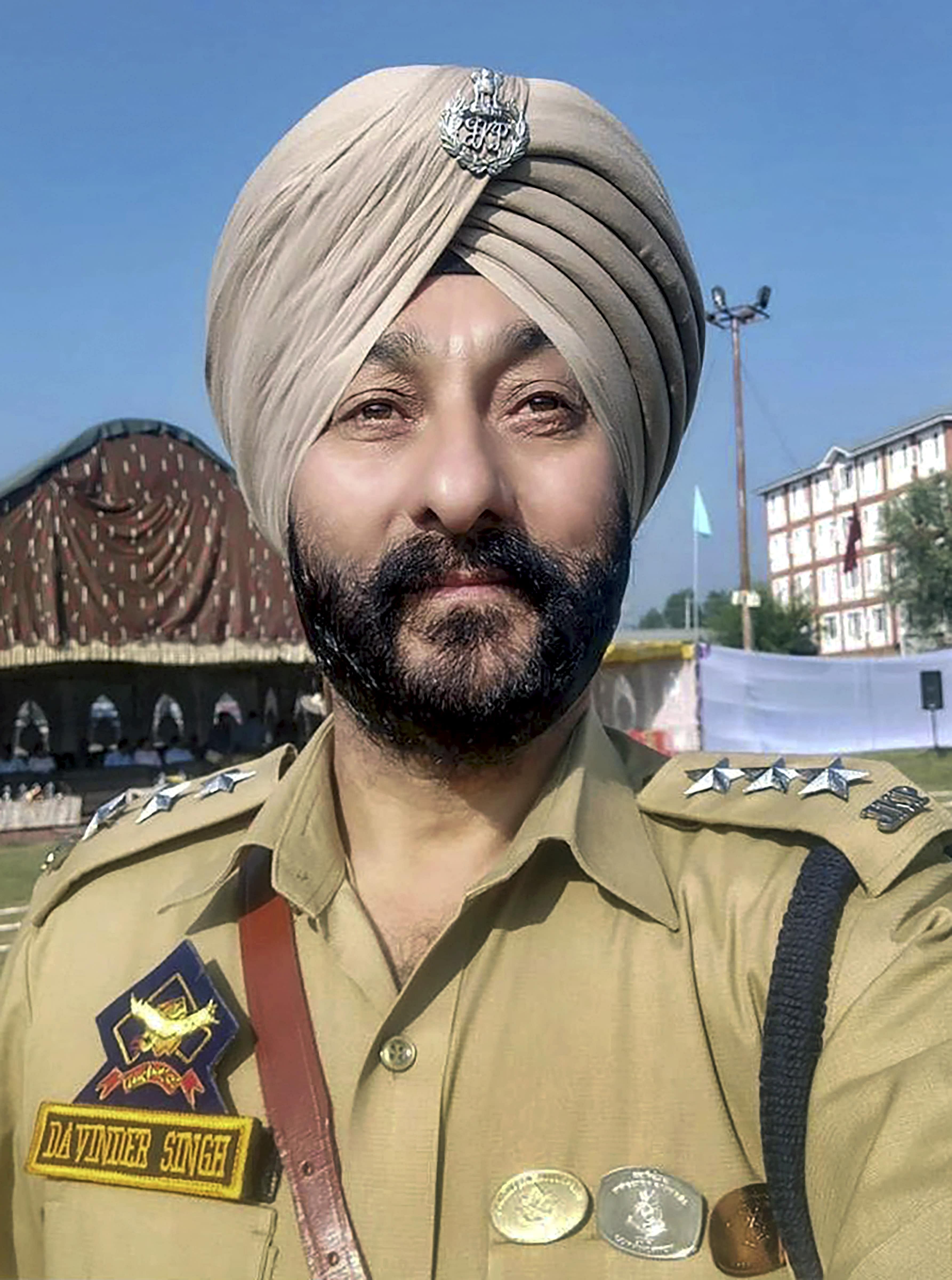  In this undated photo, is seen DSP Davinder Singh. Singh who was arrested along with two terrorists whom he was ferrying in a car in Kashmir Valley was sent to 15-day NIA custody by a special court on Thursday, Jan. 23, 2020. (PTI Photo)