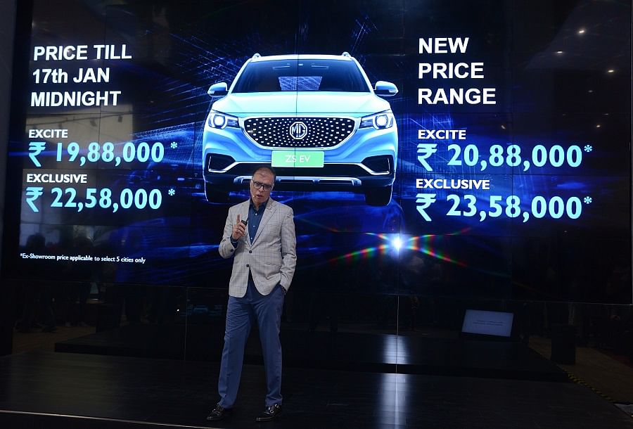 Rajeev Chaba, Managing Director and President, MG Motor India launches ZS EV at Rs 19.88 lakh
