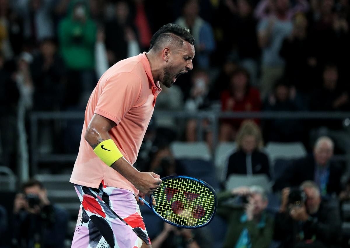 Kyrgios, increasingly popular with home fans after spearheading fundraising efforts for Australia's bushfire crisis, was cruising at two sets up when he dropped the third set and with it, his composure. Reuters photo for representation