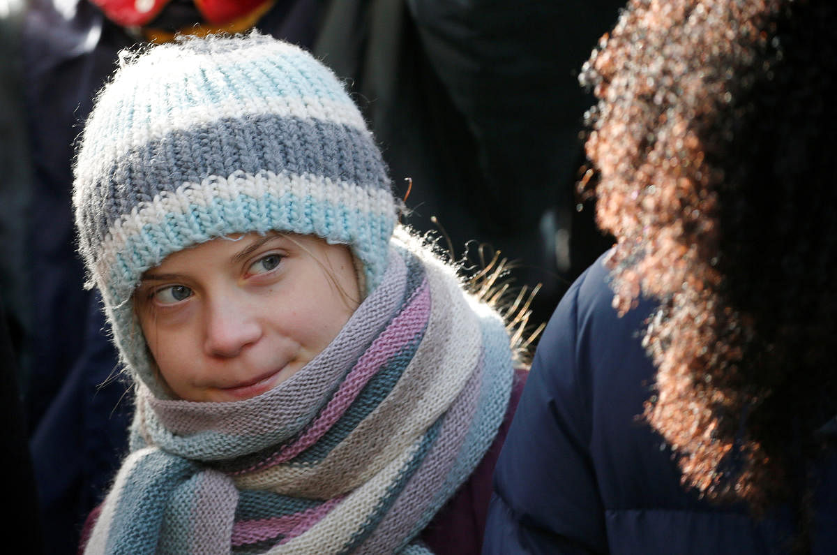 Greta Thunberg insisted that her priority was drawing attention and action to concerns about global warming. (Reuters Photo)