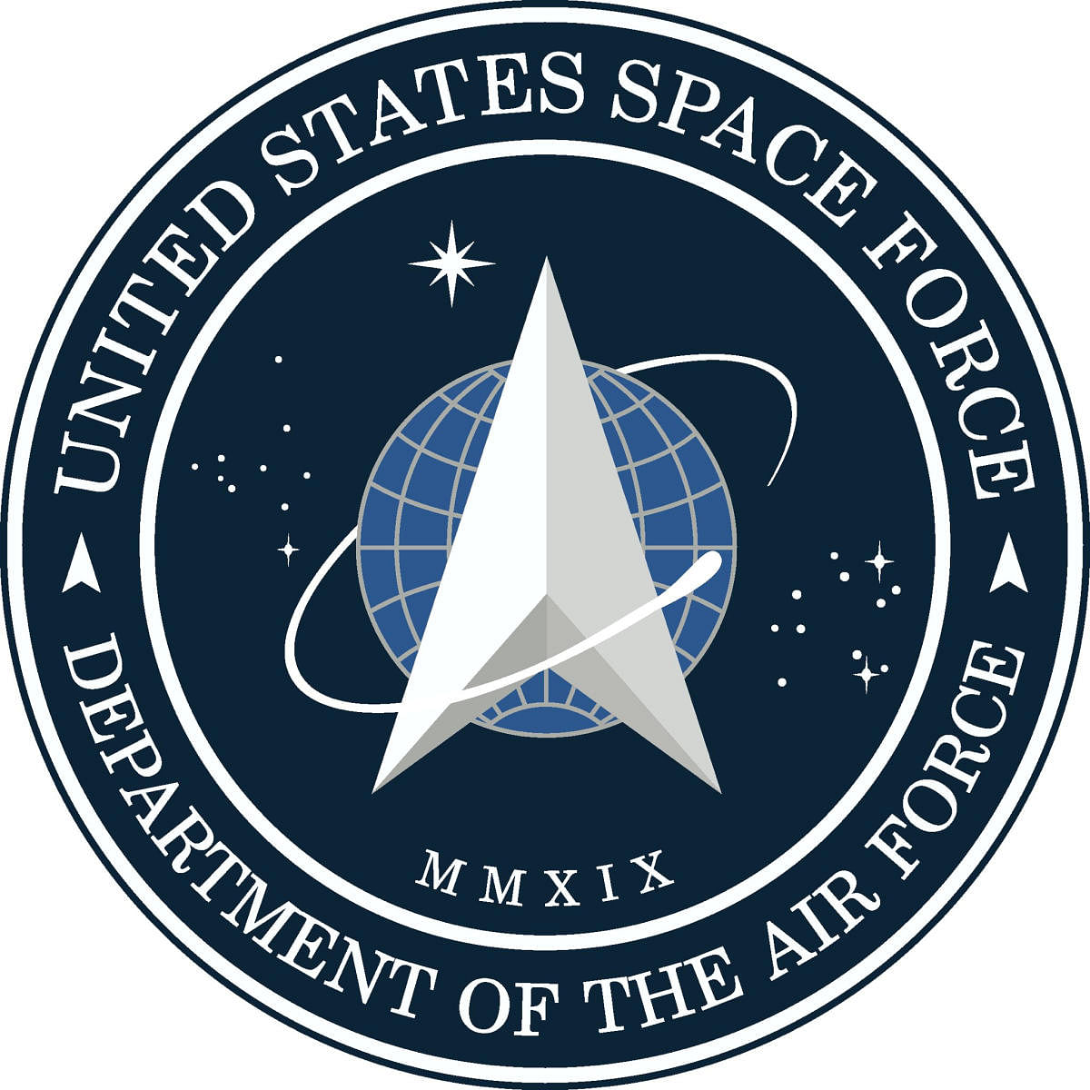 A new logo for the US Space Force being added by the Trump administration as a sixth branch of the US military, is seen in this handout image released by US President Donald Trump from the White House in Washington, U.S. January 24, 2020. (Photo: The Whit