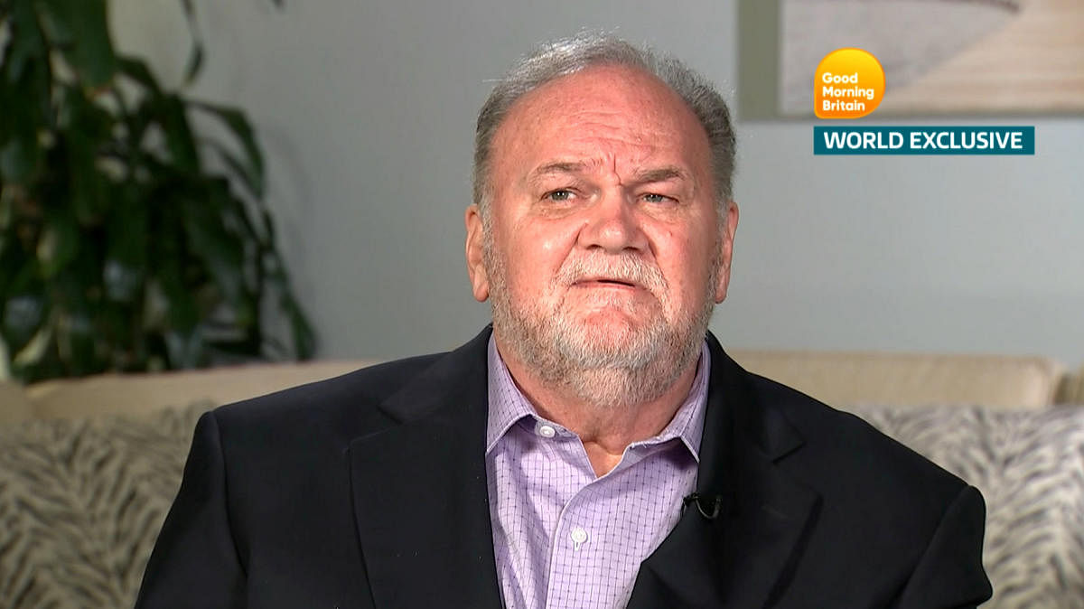 Thomas Markle, Meghan Markle's father, is seen in a still taken from video as he gives an interview to ITV's Good Morning Britain program which is broadcast from London, Britain, June 18, 2018. (Credit: Reuters Photo)