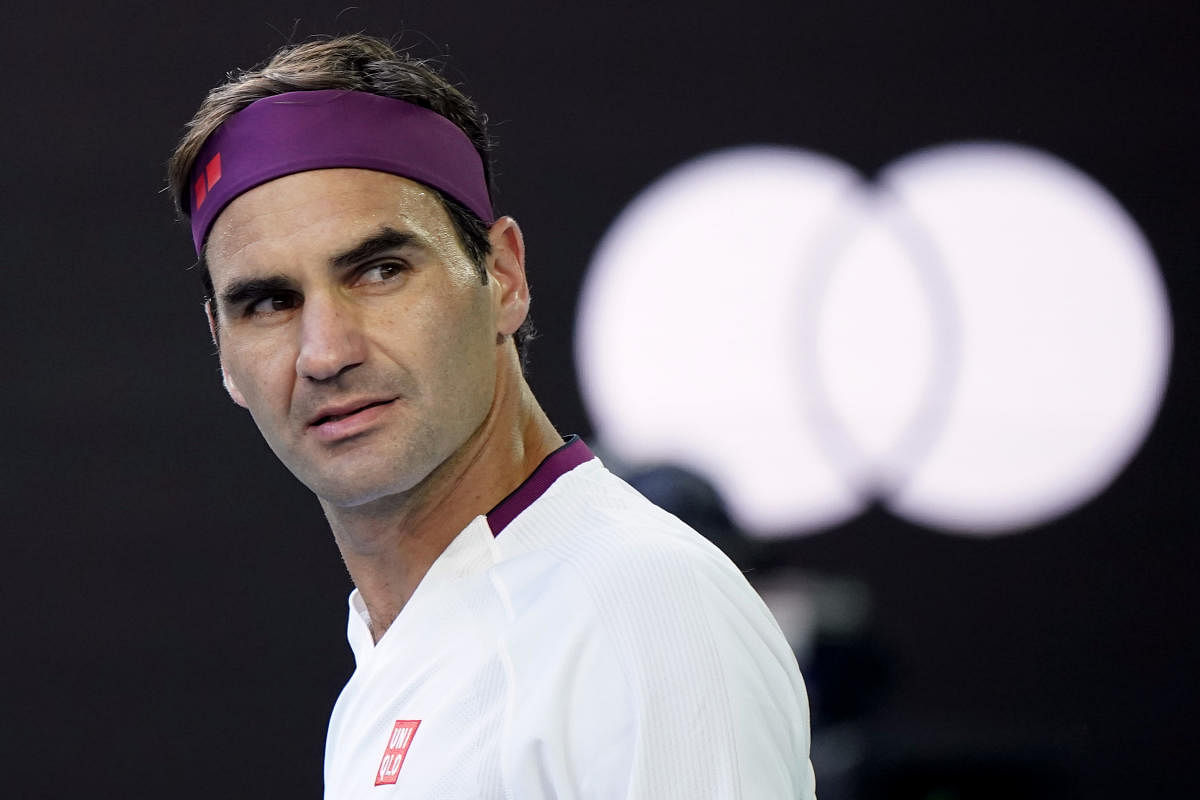 Roger Federer reacts after wining his match against Tennys Sandgren. (Reuters photo)