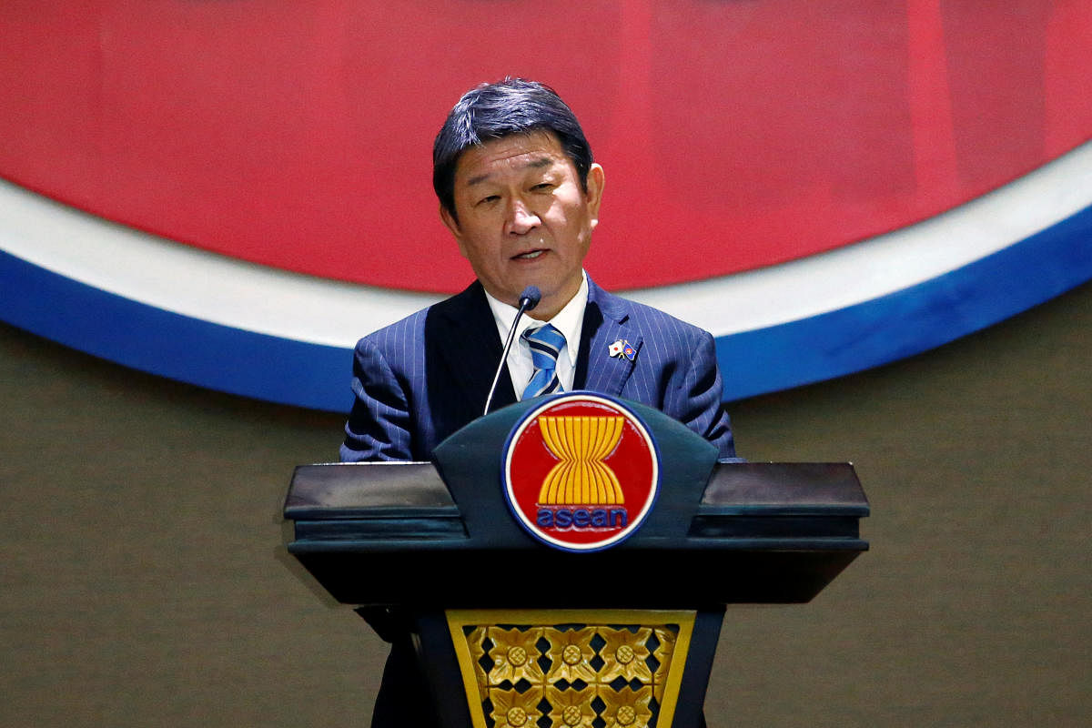 Japanese Foreign Minister Toshimitsu Motegi. (Photo credit: Reuters)