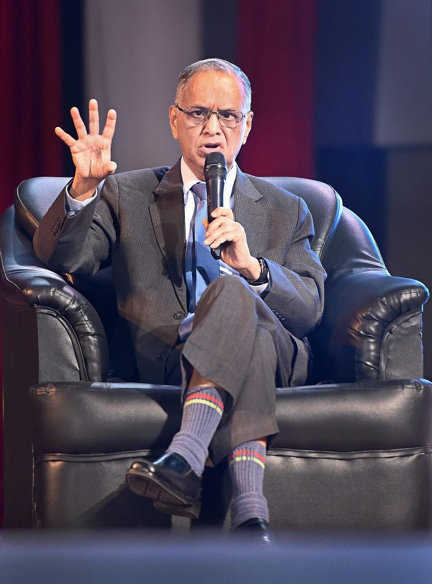 N R Narayana Murthy, the co-founder of software giant Infosys (File Photo)