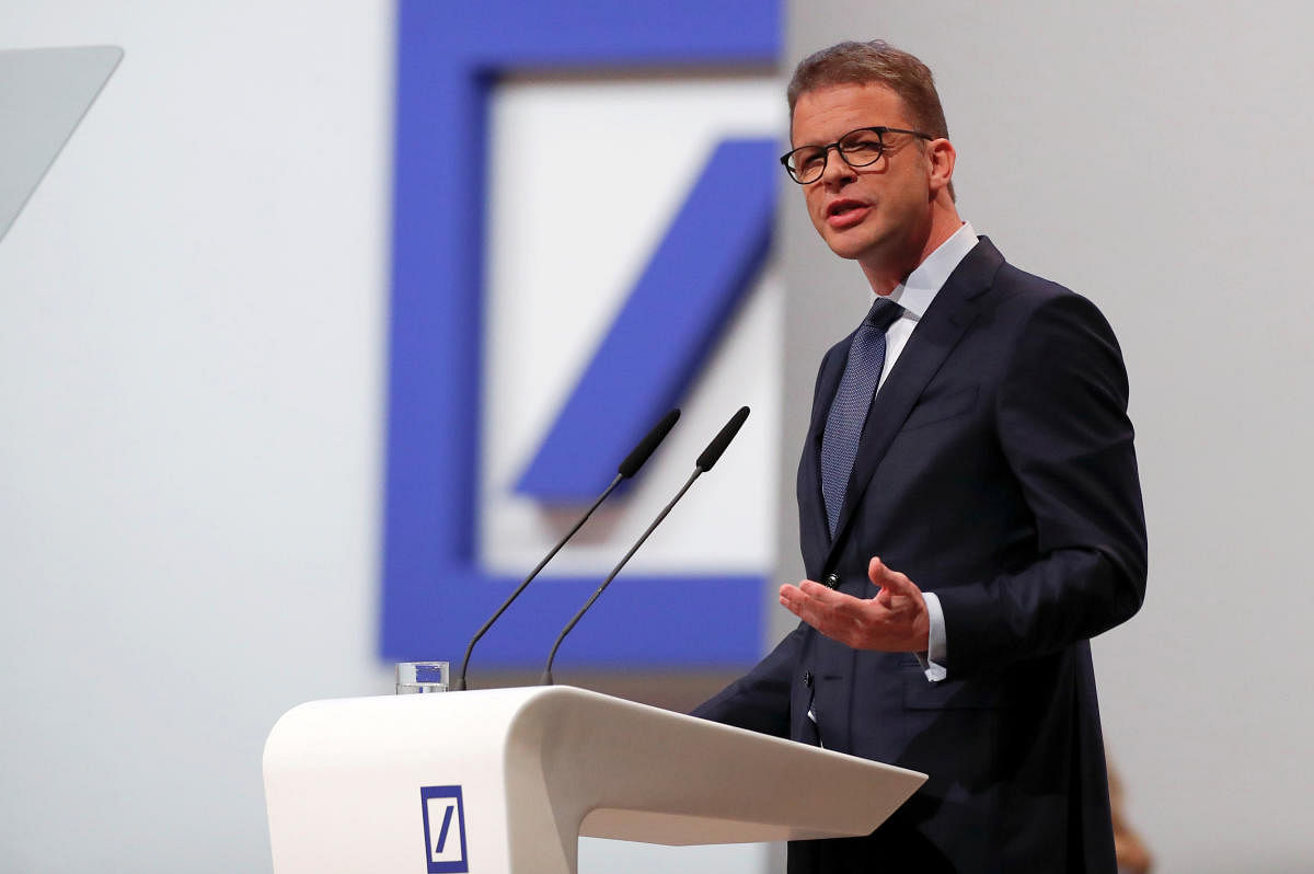 Asked whether Deutsche would have to those pass negative rates on to customers, Christian Sewing said: "I think in the broad private customer business, it's not an option in my opinion." Credit: Reuters Photo