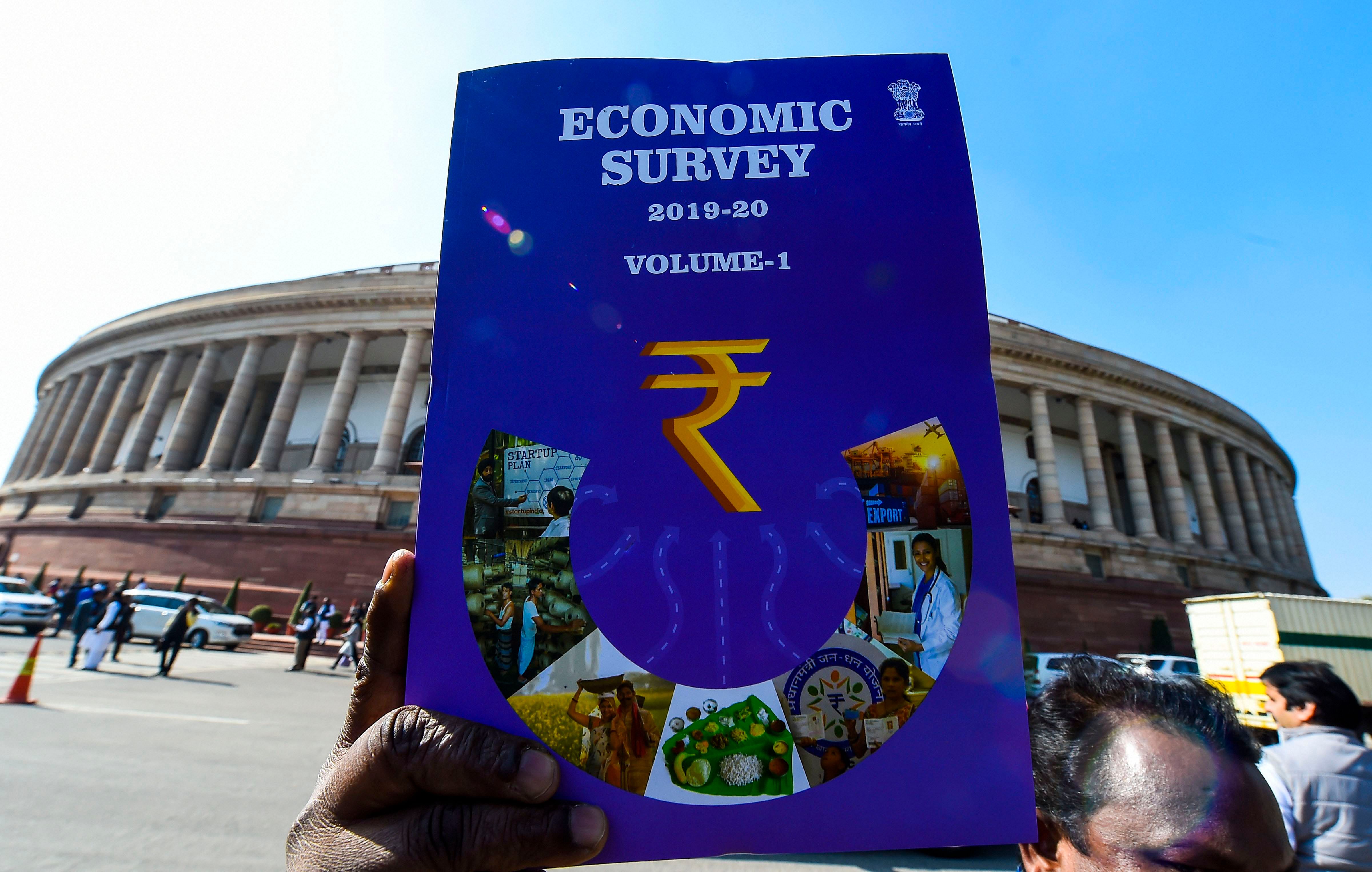 Cover of the first volume of Economic Survey 2019-20. (PTI Photo)