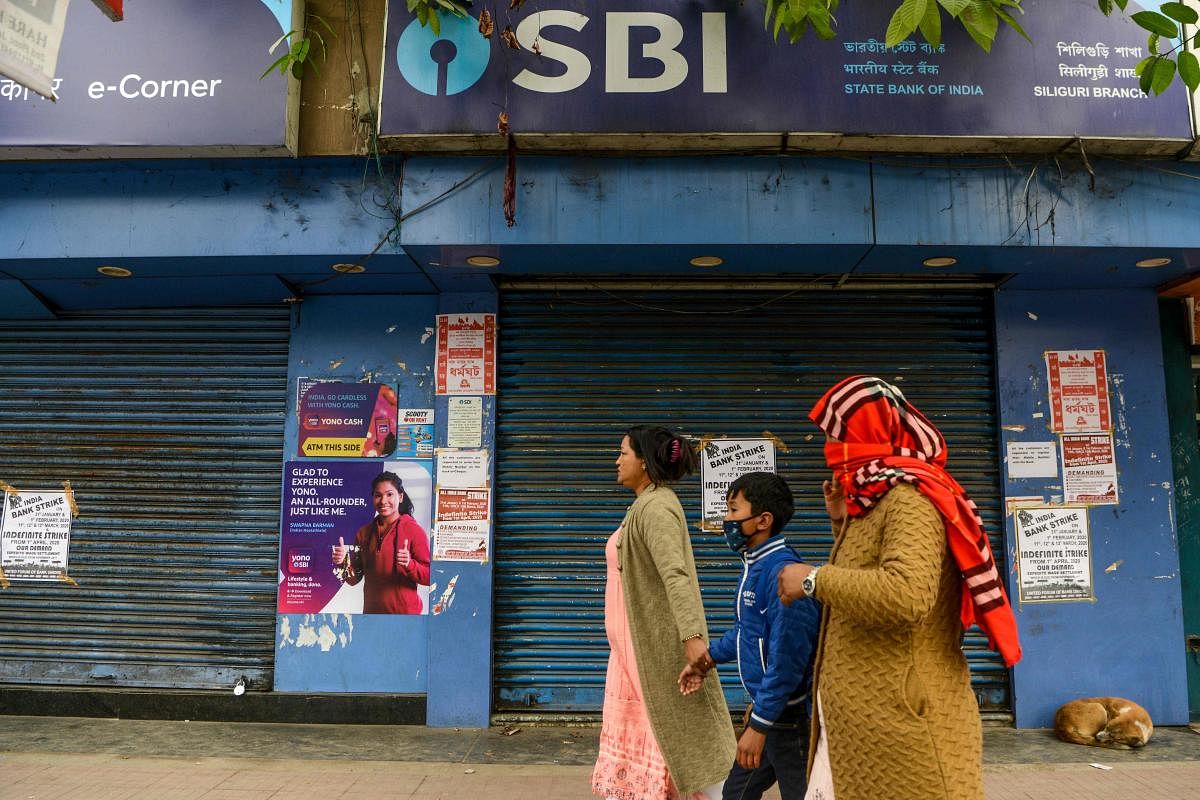 Many banks, including State Bank of India (SBI), had informed customers in advance that operations may be impacted to some extent due to the strike. Credit: AFP Photo 