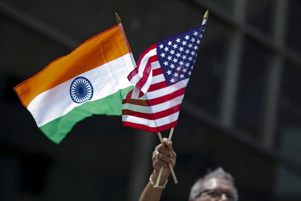 US-India flag (Reuters Photo)