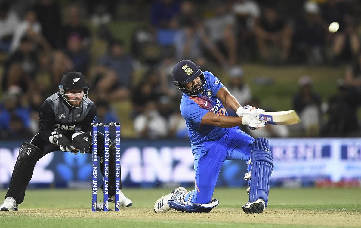  India's Rohit Sharma during the Twenty/20 cricket international between India and New Zealand at Bay Oval in Mt Maunganui, New Zealand, Sunday, Feb. 2, 2020. AP/PTI