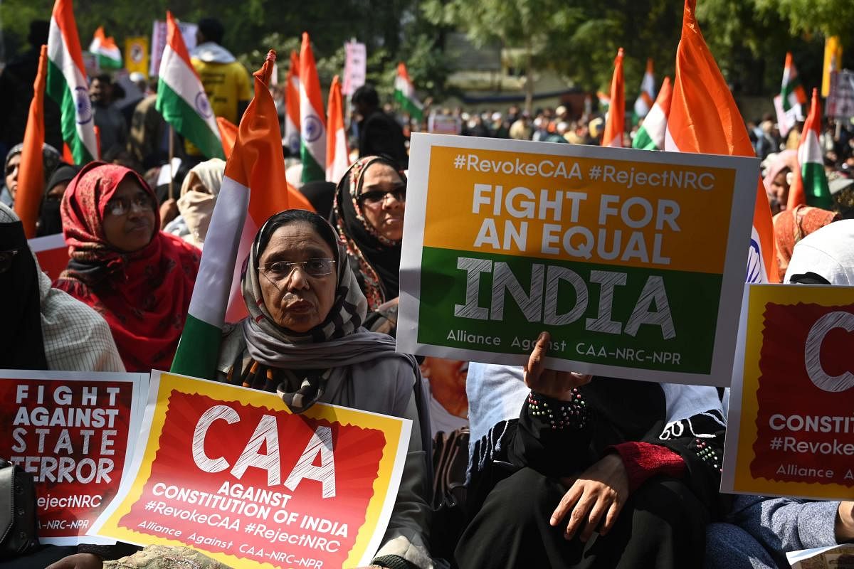 Protesters from Shaheen Bagh (AFP Photo)