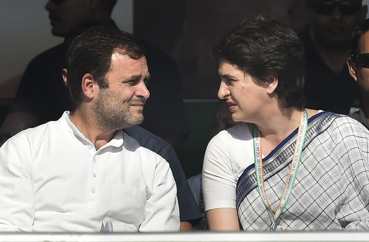 An uphill task awaits Congress in the upcoming Assembly elections. (Congress leaders Rahul and Priyanka Gandhi) (PTI File Photo)