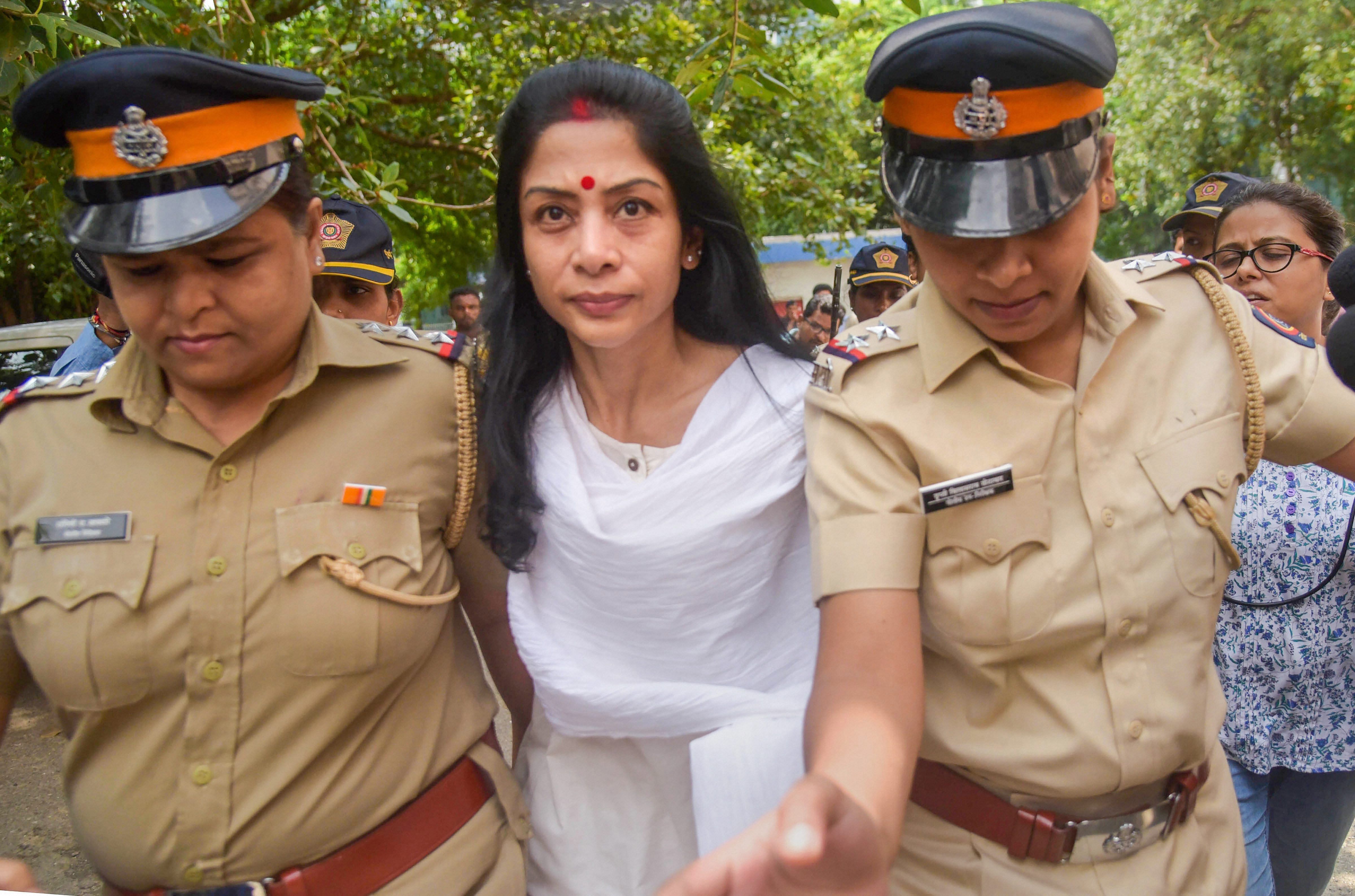 Sheena Bora murder accused Indrani Mukerjea at Bandra Family Court in Mumbai. (PTI Photo)