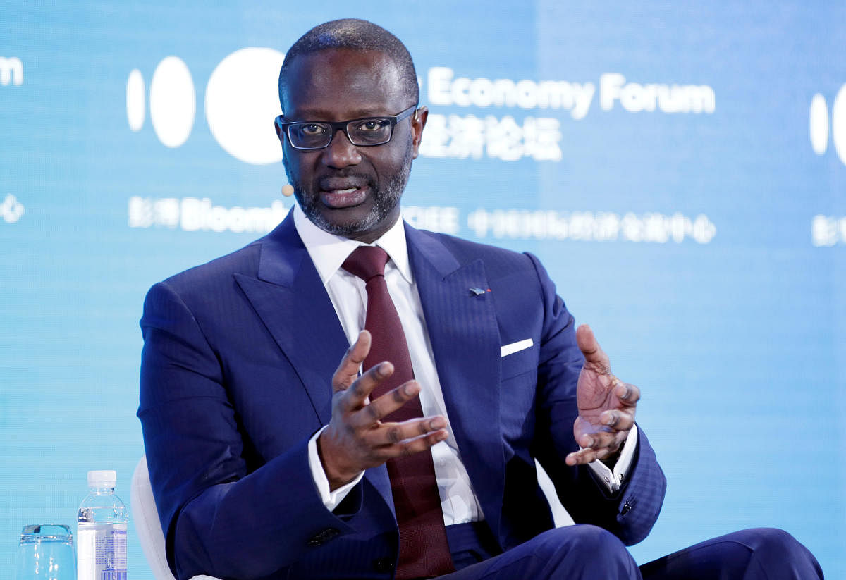 File photo: CEO of Credit Suisse Group Tidjane Thiam attends the 2019 New Economy Forum in Beijing. Reuters