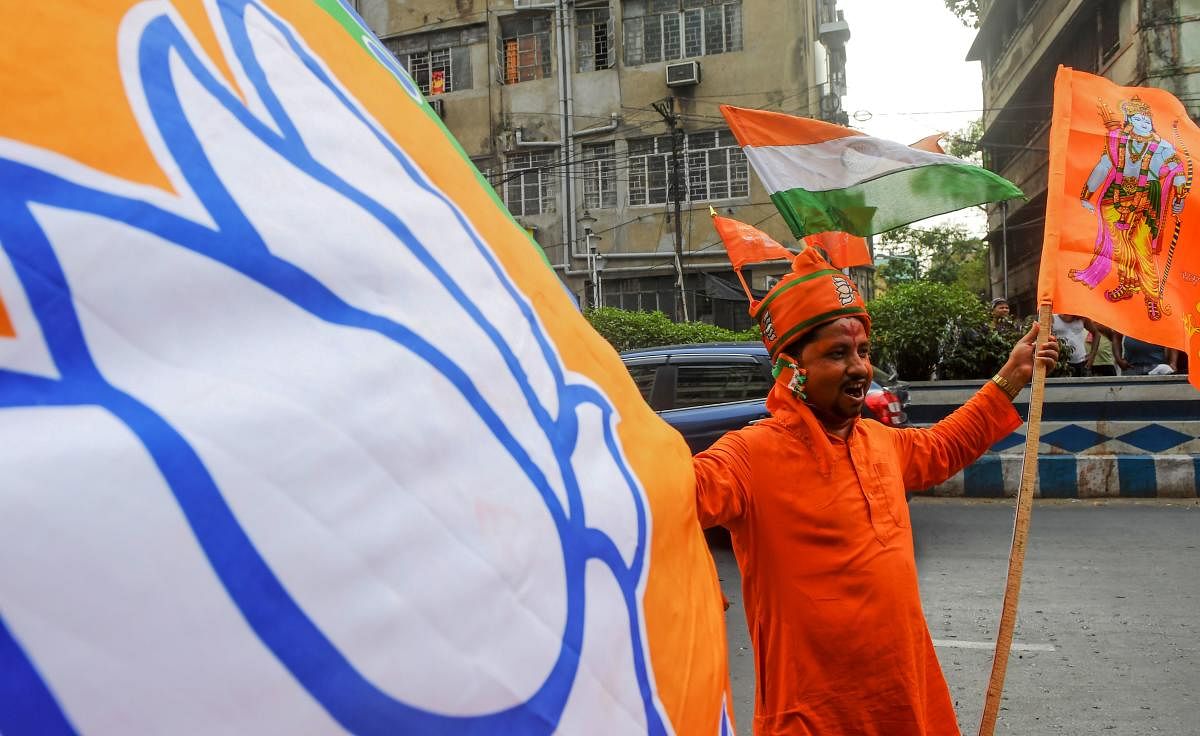 The development comes barely nine months after the saffron party won 18 seats in West Bengal in the Lok Sabha elections, achieving its highest tally in the state. Credit: AFP Photo