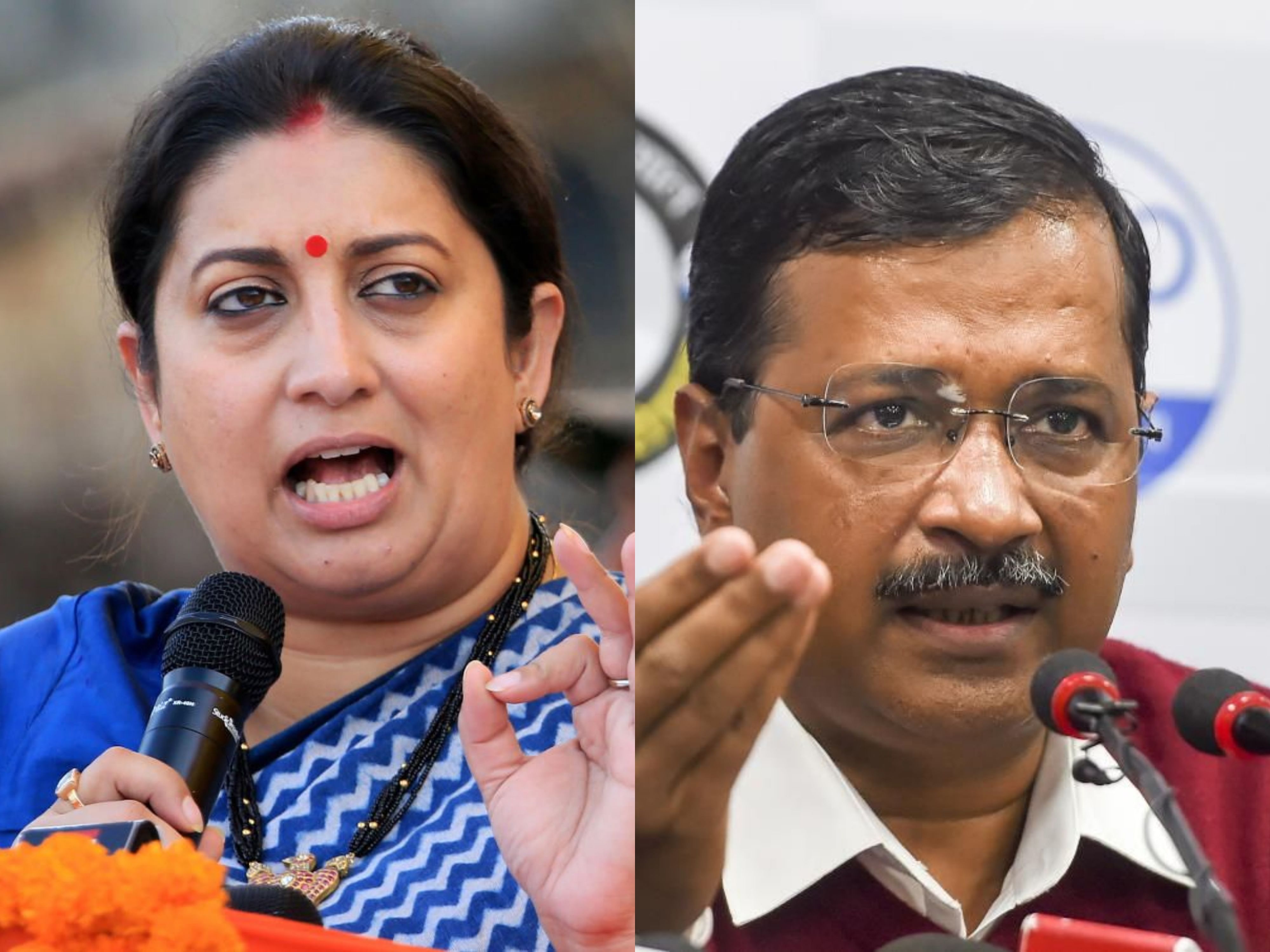 Irani, a BJP leader and Lok Sabha MP, took a swipe at Kejriwal, asking if he does not consider women capable enough to decide for themselves who to vote for. (PTI Photo)