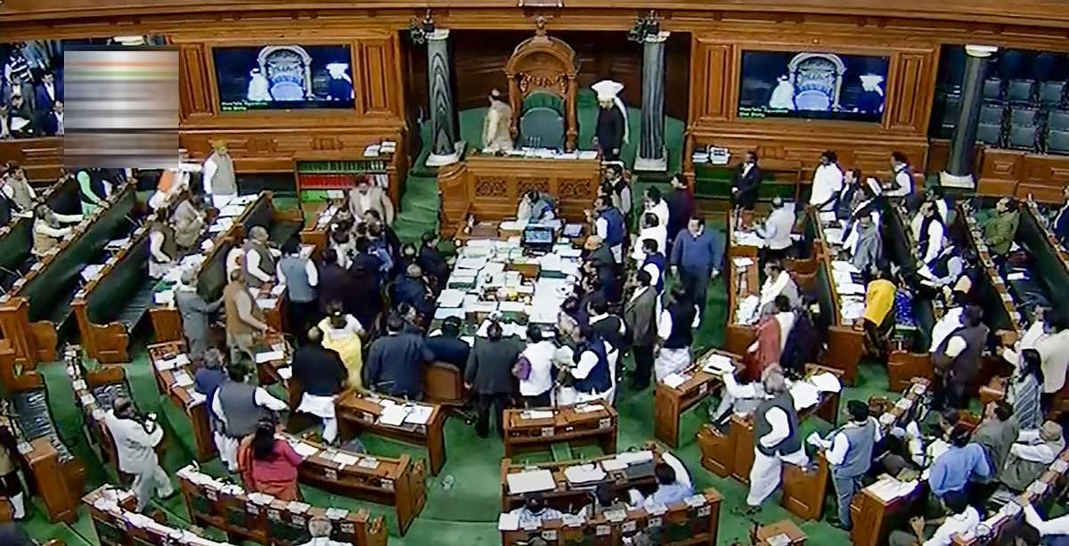 Earlier, Congress leader Adhir Ranjan Chowdhury and Trinamool Congress member Kalyan Banerjee raised the issue in the Lok Sabha, claiming that there has been an onslaught on the reservation policy since the Modi government came to power in 2014. Credit: PTI Photo