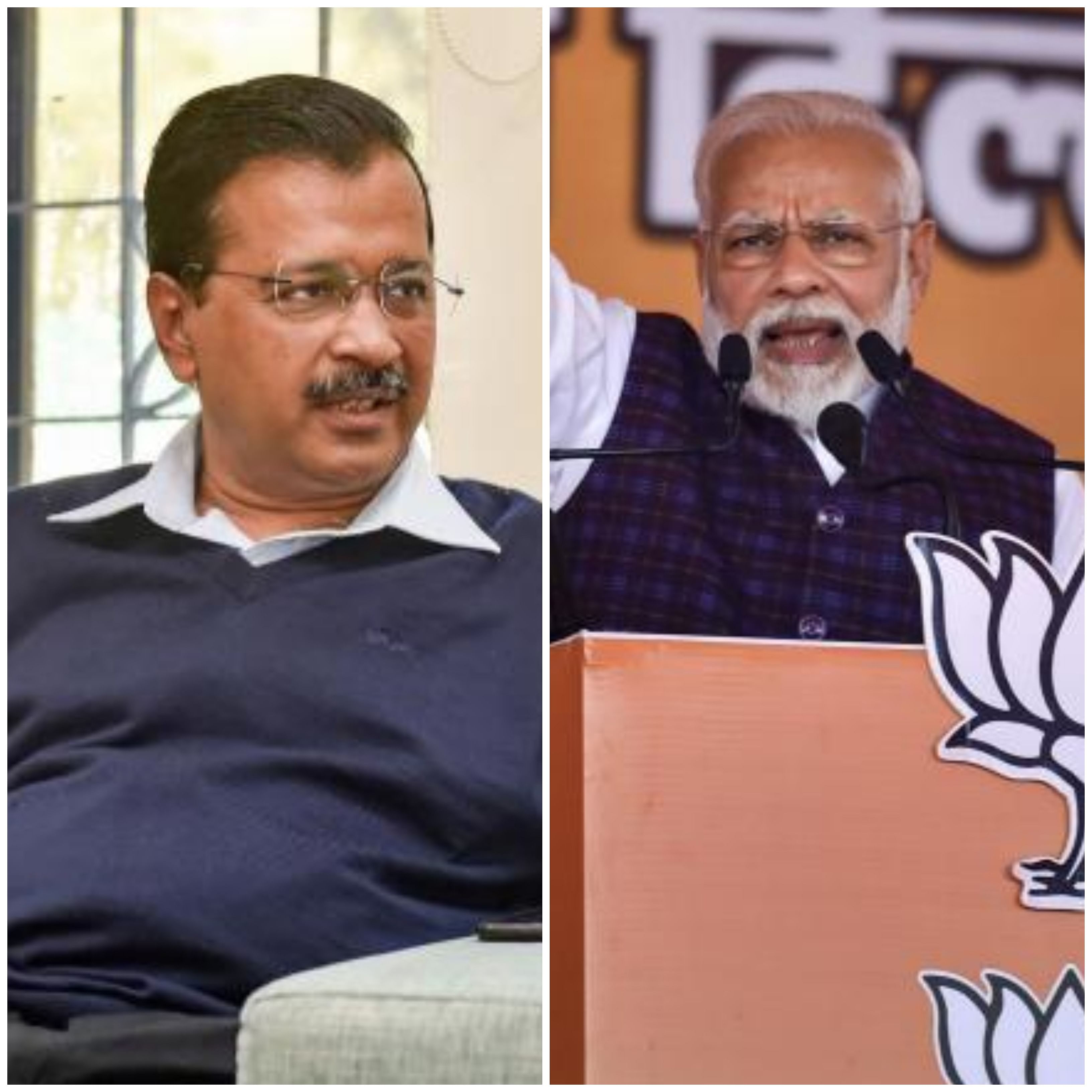 AAP Chief Arvind Kejriwal and Prime Minister Narendra Modi. (PTI Photos)