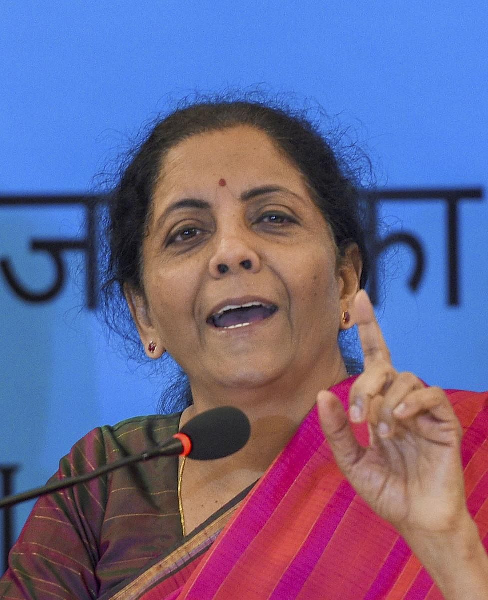 Union Minister for Finance and Corporate Affairs Nirmala Sitharaman (PTI Photo)