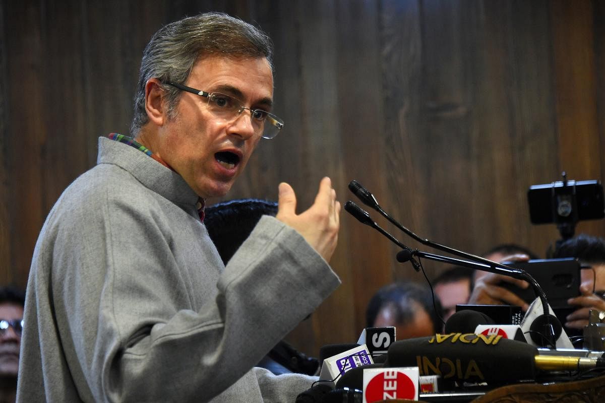 Omar Abdullah, who has been junior foreign minister and commerce minister in the Atal Bihari Vajpayee-led Cabinet in 2000, was served with a three-page dossier in which he was alleged to have made statements in the past which were "subversive" in nature. (PTI File Photo)
