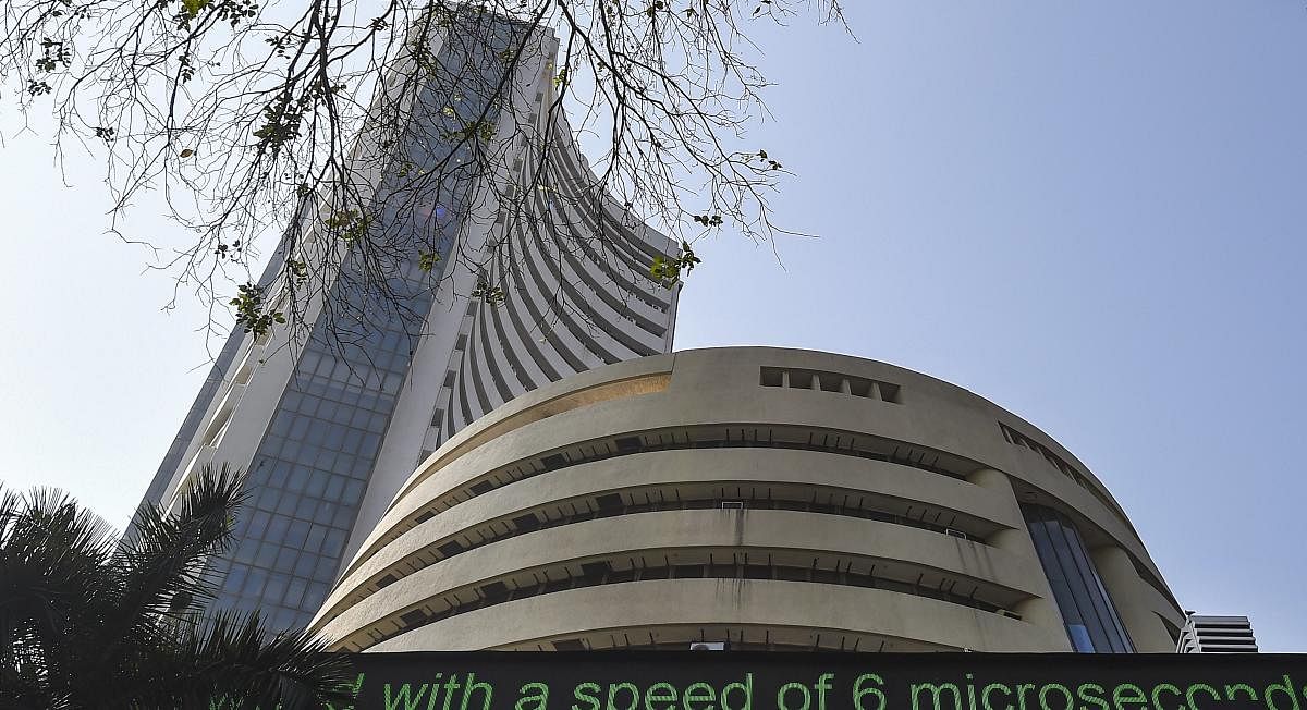 The 30-share BSE index was trading 331.04 points or 0.80 per cent higher at 41,547.18, and the broader NSE advanced 93.50 points, or 0.77 per cent, to 12,201.40. (PTI Photo)