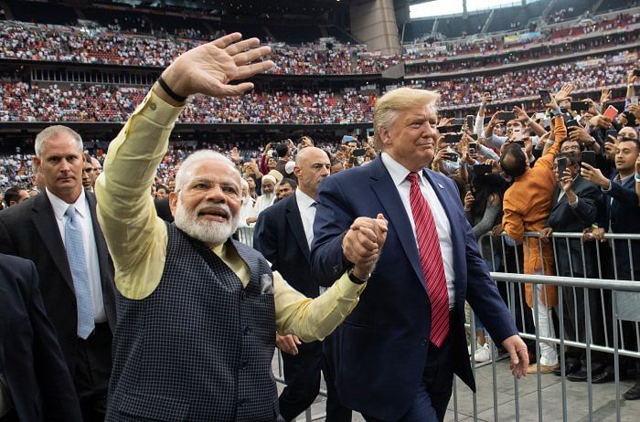 US President Donald Trump and Indian Prime Minister Narendra Modi attend "Howdy, Modi!" at NRG Stadium in Houston, Texas. Credit: AFP Photo