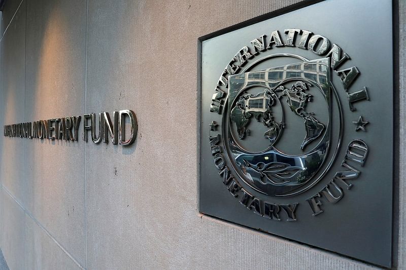 International Monetary Fund (IMF) logo. (Reuters Photo)