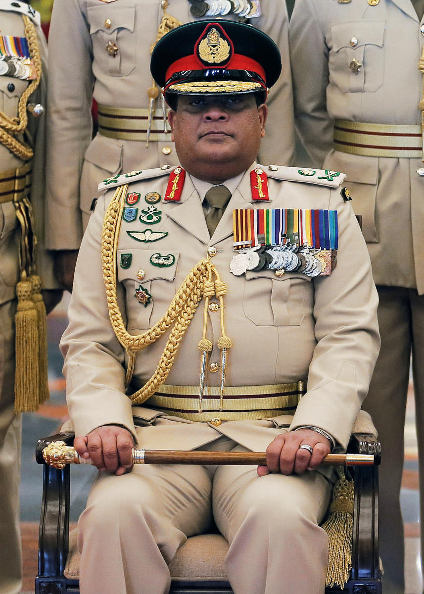Sri Lankan army chief Shavendra Silva looks on during an event at the army head quarters in Colombo, Sri Lanka. (REUTERS Photo)