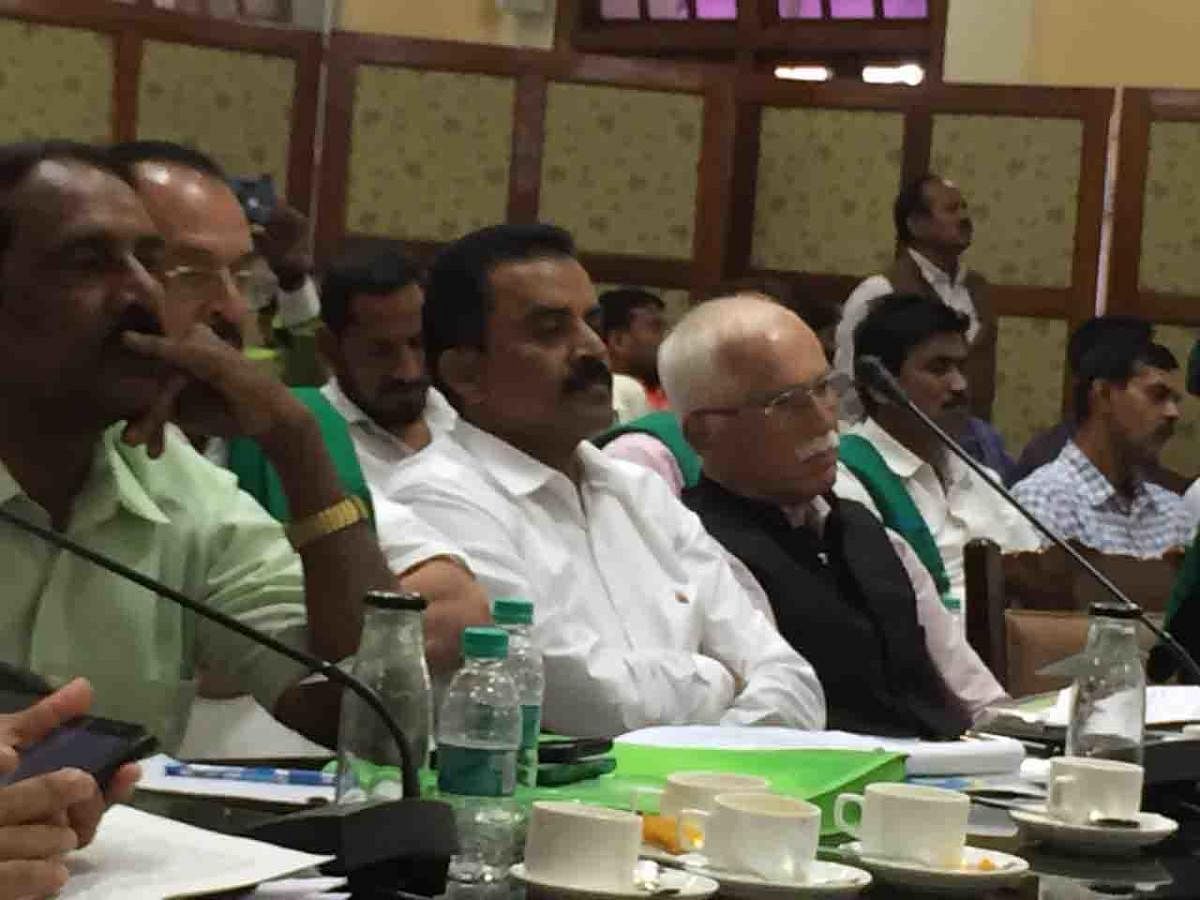 Coffee growers take part in the pre-budget consultation meeting held in Bengaluru recently.