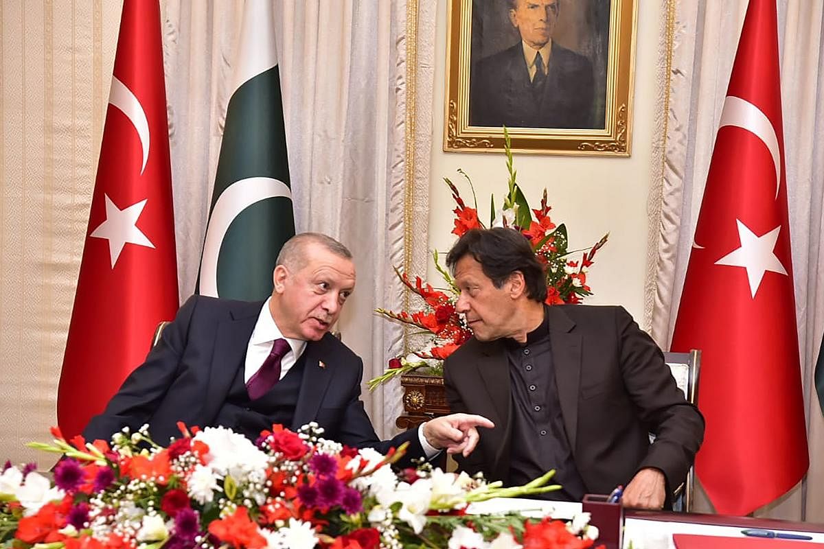 He said that Turkey would continue to support Pakistan on the issue of Kashmir. AFP/Pak PMO photo