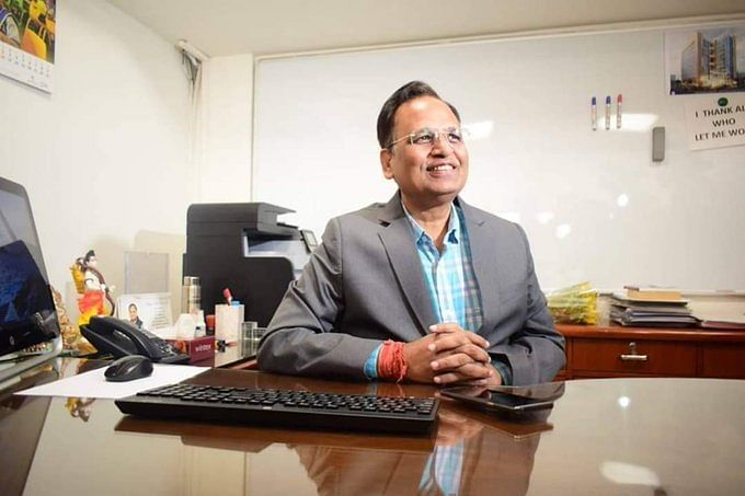 Aam Aadmi Party minister Satyendar Jain has been allocated the crucial Water Department, held by Chief Minister Arvind Kejriwal in the party's previous government, said sources. Credit: Twitter (@AamAadmiParty)