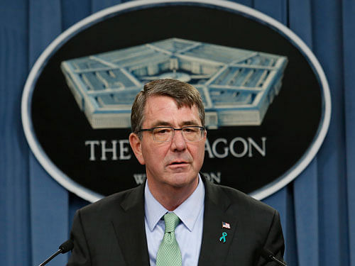 US defence chief Ash Carter has visited the Stennis earlier this month. In a written reply to the SCMP's inquiry, the Chinese foreign ministry said today that port calls made by the US warships and military aircraft were examined on a case by case basis in accordance with sovereignty principles and specific circumstances. Reuters file photo