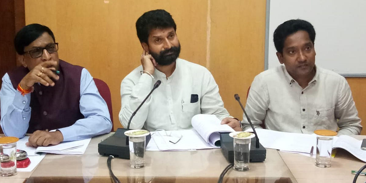 District In-charge Minister C T Ravi chairs a review meeting in Chikkamagaluru.