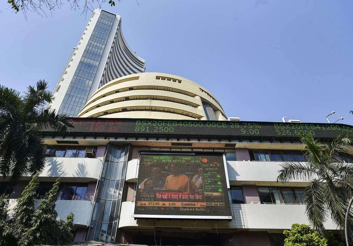 After trading in the deep red for a better part of the session, the BSE gauge Sensex reclaimed most of its lost ground towards the fag-end. Credit: PTI Photo