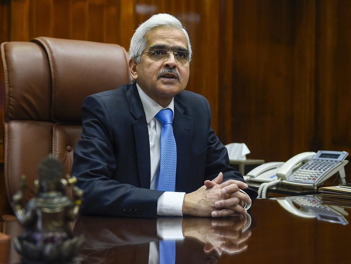 Reserve Bank of India (RBI) Governor Shaktikanta Das during an interview with PTI, in New Delhi, Monday, Feb. 17, 2020. (PTI Photo)