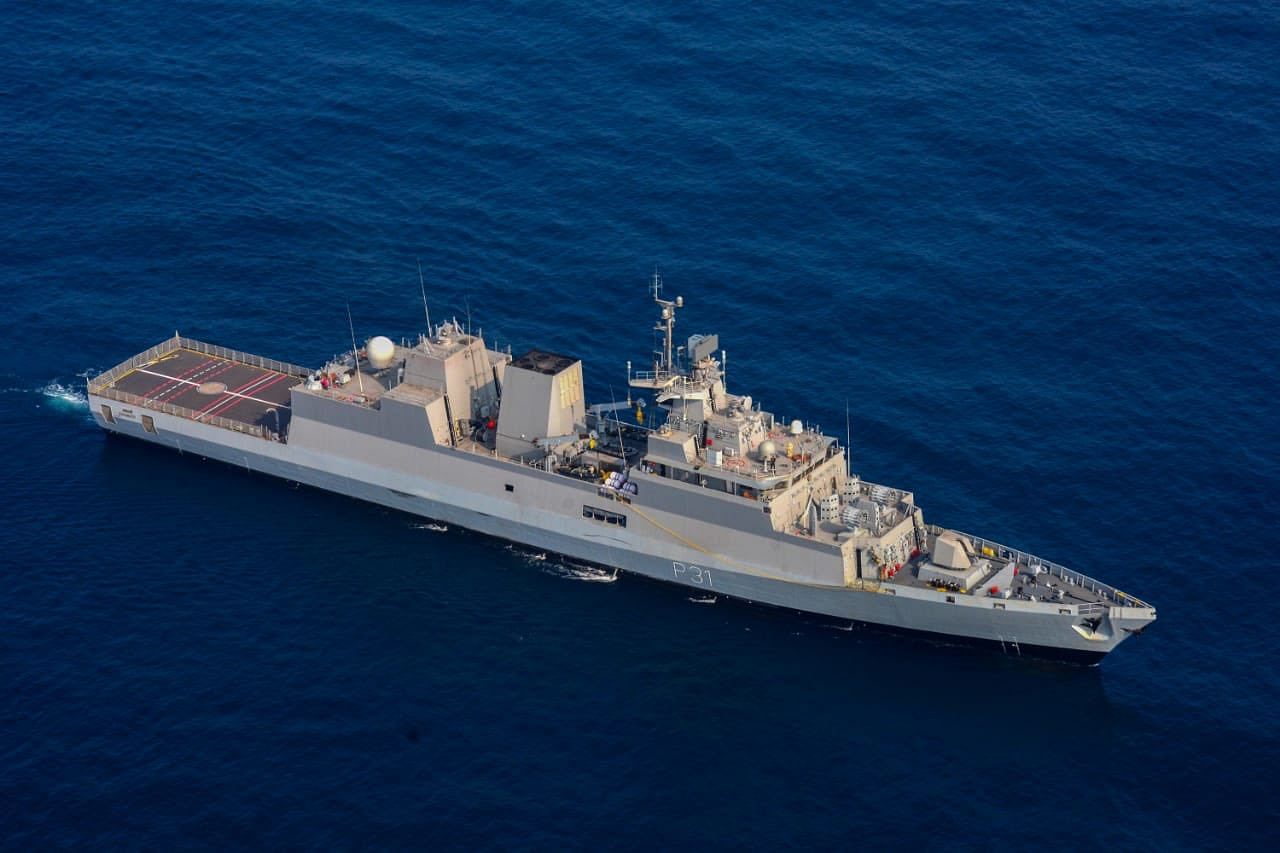 Kavaratti was the last in the series of four anti- Submarine Warfare Corvettes (ASWC) built by Kolkata-based GRSE under Project 28. Credit: Twitter (@OfficialGRSE)