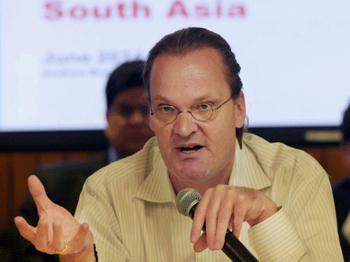 'Implementing the Goods and Services Tax (regime), targeting subsidies better and broadening the tax base will help create the fiscal space for supporting accelerated growth and poverty reduction,' said Onno Ruhl, World Bank's Country Director-India. PTI photo