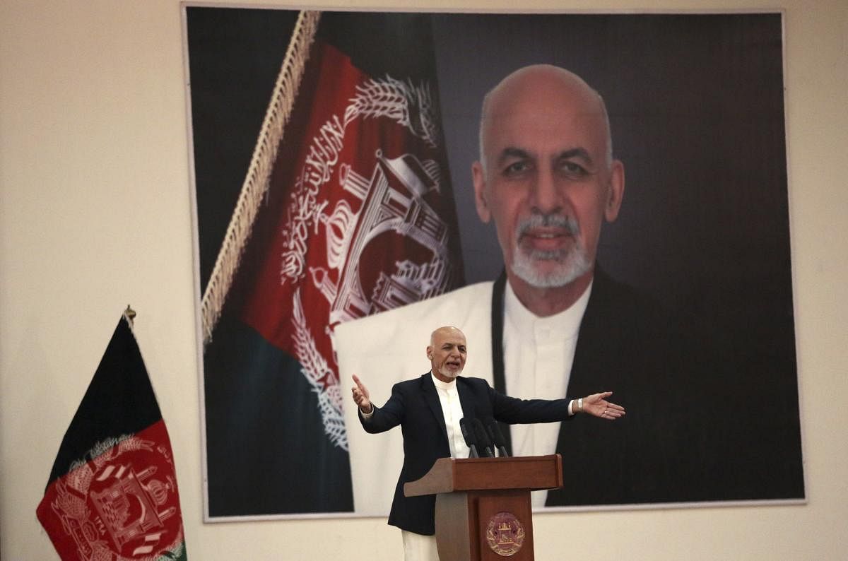 Kabul: Afghan President Ashraf Ghani speaks during a ceremony to introduce the new chief of the intelligence service, in Kabul, Afghanistan. (PTI Photo)