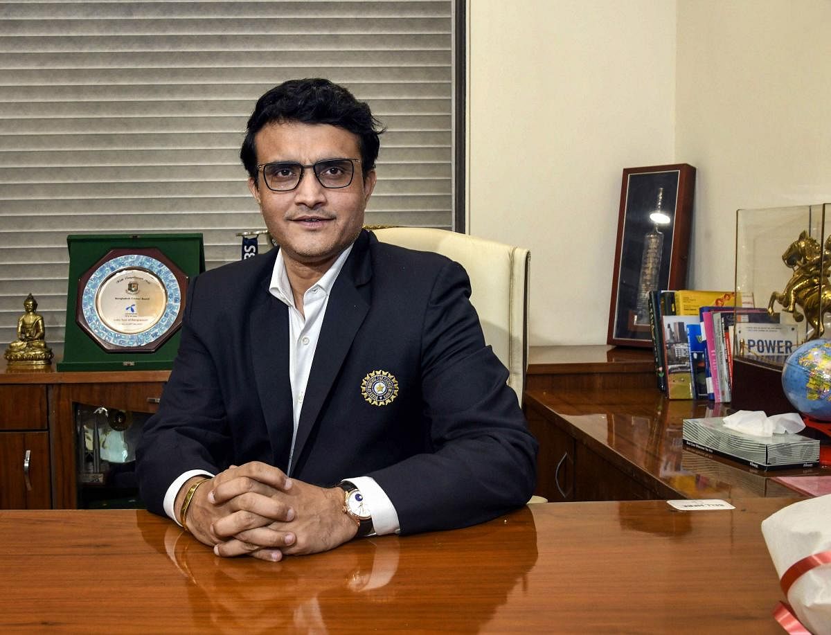 Sourav Ganguly poses for a photograph after taking charge as the new BCCI President at BCCI headquarters, in Mumbai, Wednesday, Oct. 23, 2019. (PTI Photo)