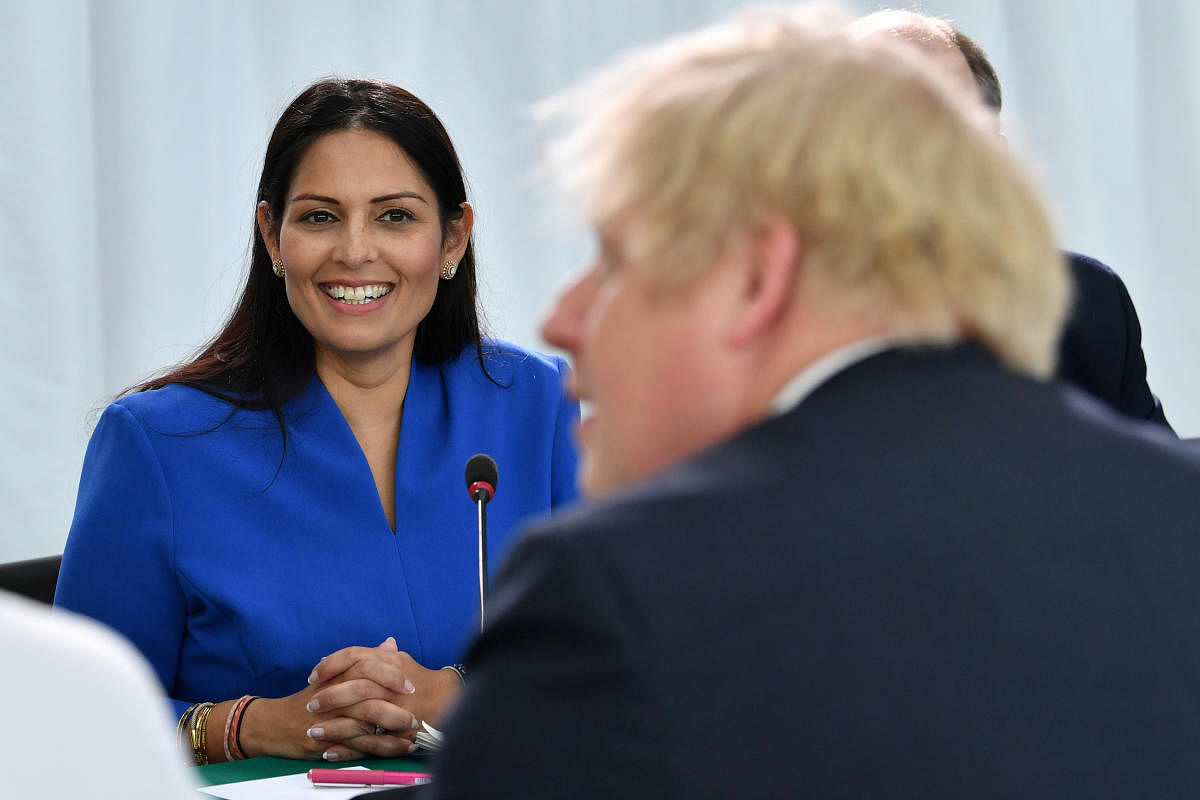 UK Home Secretary Priti Patel on Wednesday unveiled a new points-based visa system. Credit: Reuters Photo