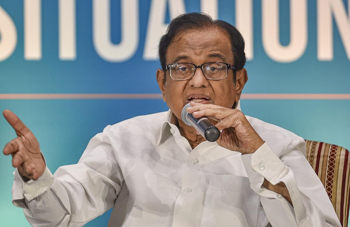 Former finance minister P. Chidambaram (PTI Photo)