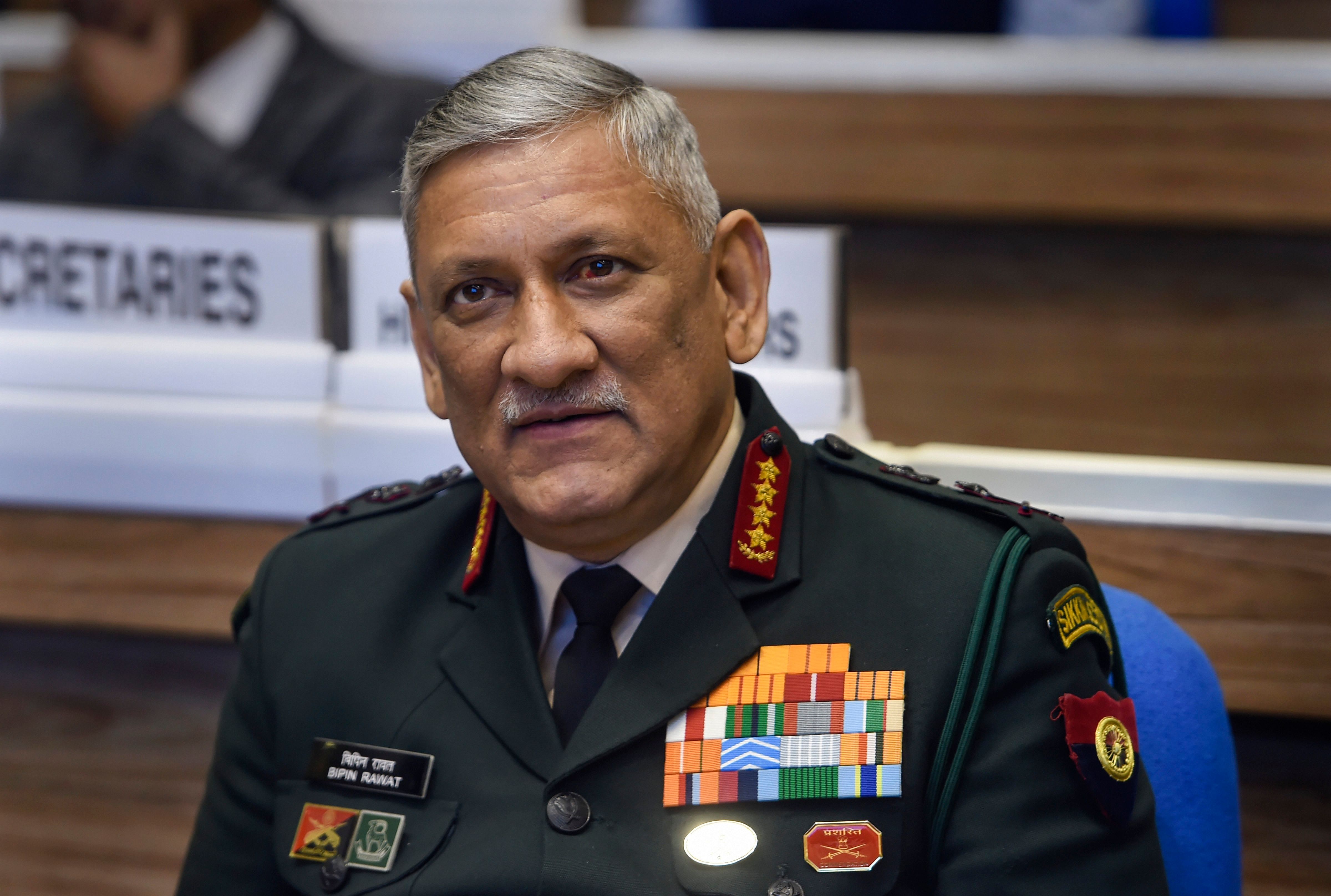Army Chief Bipin Singh Rawat criticised the violent tone of the anti-Citizenship (Amendment) Act by slamming the student protesters who have been at the helm of the protests.  (PTI Photo)